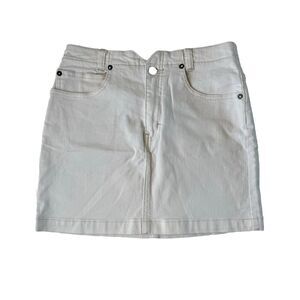 We The Free People Womens Size 28 Denim Mini Skirt White
